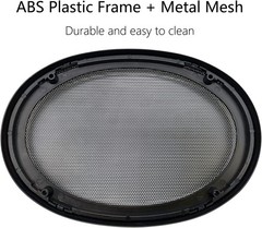 New 6×9 Speaker Grill Covers 2Pcs Black ABS Metal Mesh Subwoofer Protection