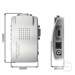 VGA to RCA Adapter,Composite VGA to Video,S-Video Converter,for HDTV, Monitors,