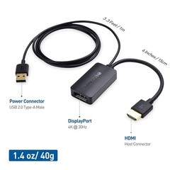 Cable Matters HDMI To DisplayPort Adapter 4K At 30Hz Active HDMI To DP Adapter
