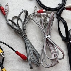 Lot of 24 Cables, RCA, 26 AWG Tigercable, Dish Network RG-59/U Coaxial, others