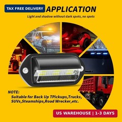 JEDEW 2 PACK License Plate Light, 12V 6-SMD LED License Plate Lamp Taillight for