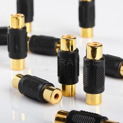 10pcs AV RCA Audio Video Female to Female Coupler Connector changer Gold Plated