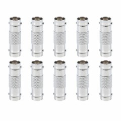 Fite ON 10pcs BNC to BNC Coupler Cable Connector for Swann Zmodo PTZ DVR Camera