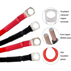 Battery Relocation Jump Post Kit 4AWG Heavy Duty Remote Battery Terminals USA