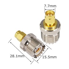 2/4/10Pcs RF Coax Adapter Connectors SMA Male to UHF Female SO239 PL259 Low Loss