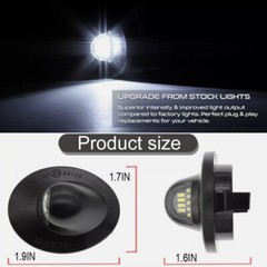 2PCS LED License Plate Light Assembly Replacement Tag Lamp for F150 F250 F350