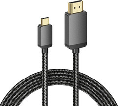 4K USB C to HDMI Cable 30FT, High Speed Type-C to HDMI Cord-Braided,Thunderbolt