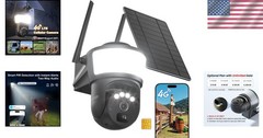 No WiFi Needed – 2K Color Night Vision Solar Security Camera with Motion Alerts