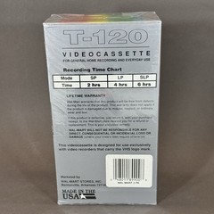 2 Pack Unbranded T-120 VHS Video Cassette 2 4 6 Hour Blank Sealed