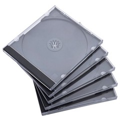 200 CD DVD 10.4mm Standard Single Jewel Case Box Black Removable Tray