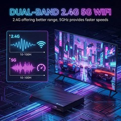 vSeeBox V6 Max 8K Android 14 TV Box |4GB RAM +64GB ROM |Backlit Bluetooth Remote