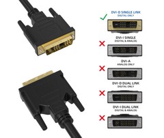 5m DVI-D Single Link Male to Male Digital Video Monitor Cable, 1920 x 1080 @ …