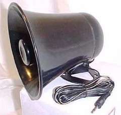 ABS Black Weather Proof😯PA Speaker😯CB Radio, Outdoor, Marine, Game Call 15w
