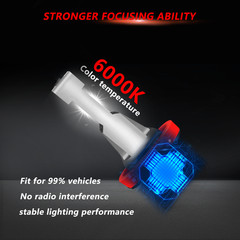 For Jeep Grand Cherokee 2014-2021 HID Headlight Hi/Low Beam+LED Fog Light Bulbs