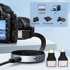 4K Wireless HDMI Transmitter&Receiver with Wireless HDMI Converter Dongle Adapt