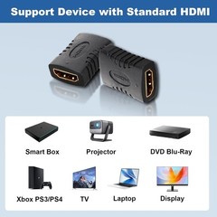 HDMI Female to Female Coupler Connector Extender Adapter Cable HDTV 1080P 4K