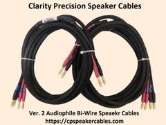 Clarity Precision Ver. 2 Bi-Wire Audiophile Speaker Cables – 12ft. Handmade
