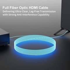 RUIPRO 8K Detachable Full Fiber Optic Armored HDMI 2.1 Cable 40FT, Ultra High…