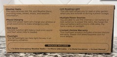 FosPower NOAA Emergency Weather Radio A1 7400mWh Portable Power Bank, AM/FM, USB