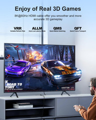 8K Micro HDMI to HDMI Adapter Cable Male to Female 48Gbps 4K@120Hz HDR Camcorder