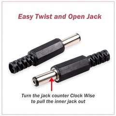 1~20pcs DC Power Plug Adapter Male Female Socket Jack Cable Connectors 5.5×2.1mm