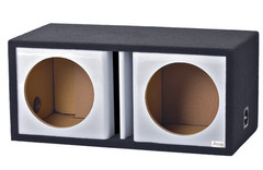 12DVR – White Carbon Fiber – 12″ Dual Vented Heavy Duty Subwoofer Box-33 hz