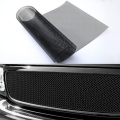 Universal Car Grill Mesh 40″ x 13″, Black-Painted 3 x 6mm Rhombic Hole black