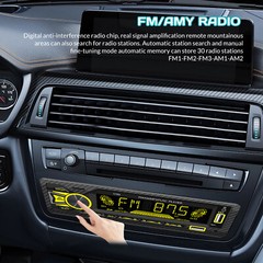 Single 1 DIN Car Stereo Radio Bluetooth MP3 Player AUX USB AM FM Audio Receiver