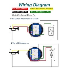 Horn Button, Momentary Push Button Switch, Horn Switch for Car Black