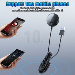Plug&Play USB Bluetooth Wireless Car FM Transmitter Aux Stereo Audio Receiver D