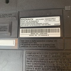 Magnavox DVD Player DP100MW8B – Small & Lightweight no remote TESTED All Cords