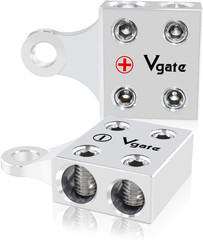 Battery Terminal Connector, 4-Way Battery Post Terminals, 8AWG up to 2/0(XL) AWG