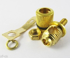24pcs (12pairs) High Quality Gold Speaker Binding Post 4mm Banana Jack Red+Black