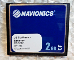 NAVIONICS US SOUTHEAST & BAHAMAS COMPACT FLASH 906P PLATINUM CHART CHIP CARD