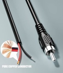 RCA to Speaker Wire Adapter Speaker Bare Wire Cables to RCA Plugs Adapter Rep…