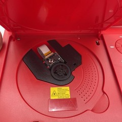 Sylvania SDVD9020C Red Portable DVD Player Swivel Screen With Remote