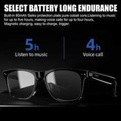 New Touch Smart Camera Glasses With Mic 4K HD Waterproof Bluetooth 5.0 USB Photo