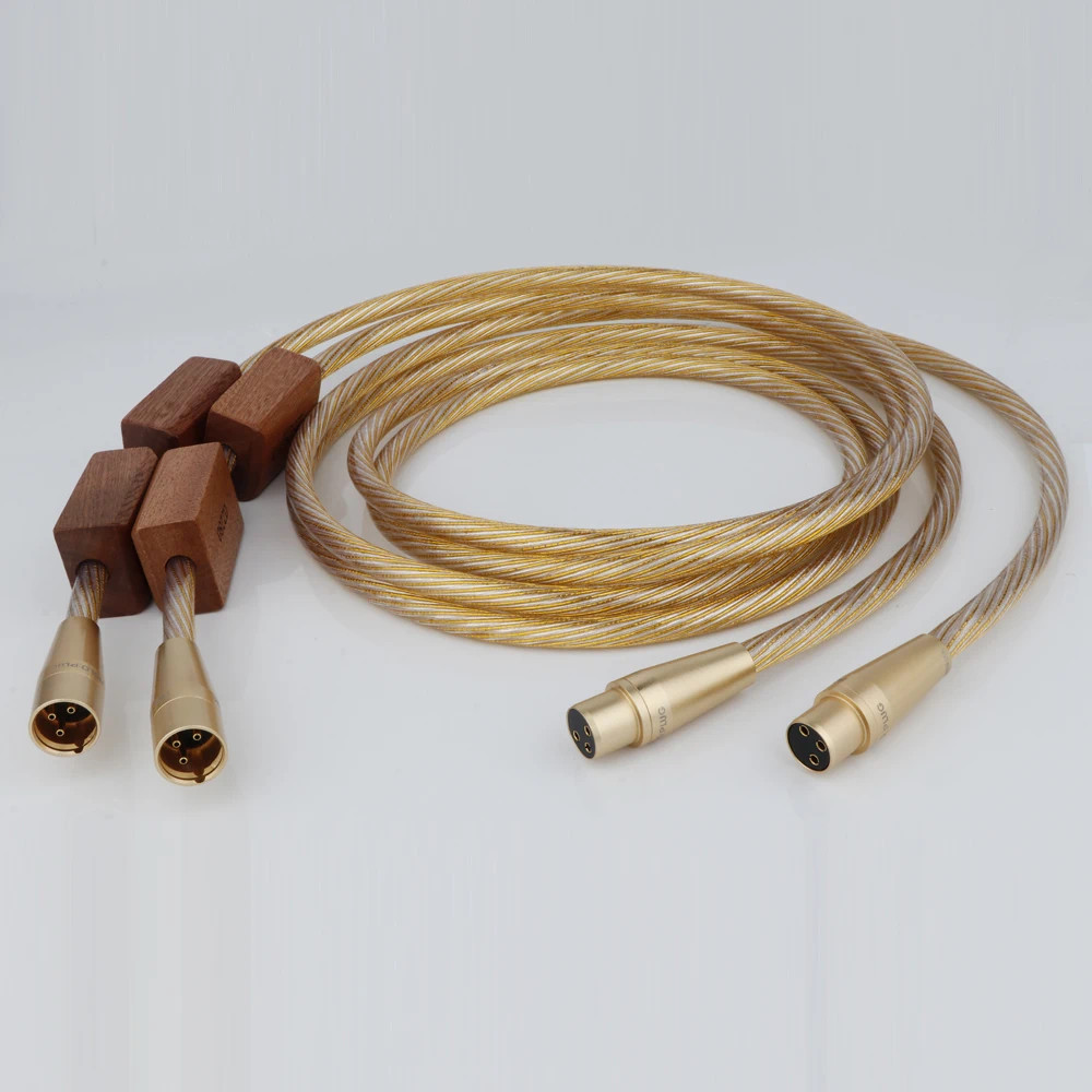 Pair OFC Copper Conductor Audio Balanced XLR Cable HiFi Interconnect Signal Wire