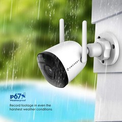 Amcrest Smart Home Wifi 4MP Outdoor Security Camera Wireless System w/ Mic –