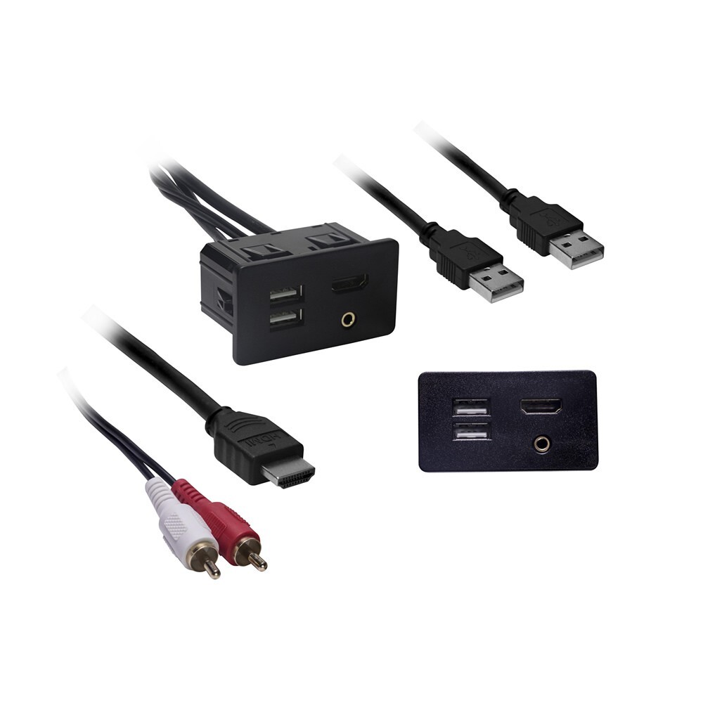 NEW Metra / Axxess AX-FDUSB-AUX USB, AUX & HDMI Replacement Panel w/ 3ft Cable