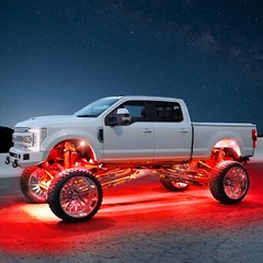 RGB/Pure White LED Rock Lights Kit, 8/12 Pods Car/Truck Underbody Underglow Kit