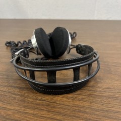 Realistic PRO-10 Vintage Headphones Black Silver 6.35mm Adjustable Headband