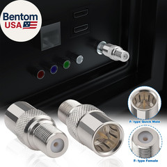 Coax Quick Connector Quick Push on Male to F Female Adapter F Type Male to Femal