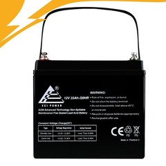 2 pack | 12V 33Ah AGM Sealed Lead Acid Battery Also Replaces 35Ah, 34Ah, 32Ah