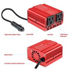 300W Car Van 12V to 110V 120V Power Inverter Converter Charge Phone Laptop Trip