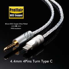 OCC Type-C To Aux Cable USB C Male To 2.5mm 3.5mm 4.4mm Music Audio Adapter