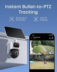 eufy eufyCam S4 4K Solar Camera Wireless Outdoor Triple Lens Bullet-PTZ 4-Cams