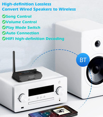 Bluetooth 5.4 Receiver Optical RCA AUX USB Adapter Low Latency Stereo Audio HD M