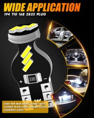 10X AUXBEAM T10 168 194 LED License Plate Light Bulb Interior Bulbs White 6500K