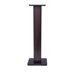 Pair Black Walnut Speaker Stands 36 in (90 cm) Sand-Fillable Bookshelf